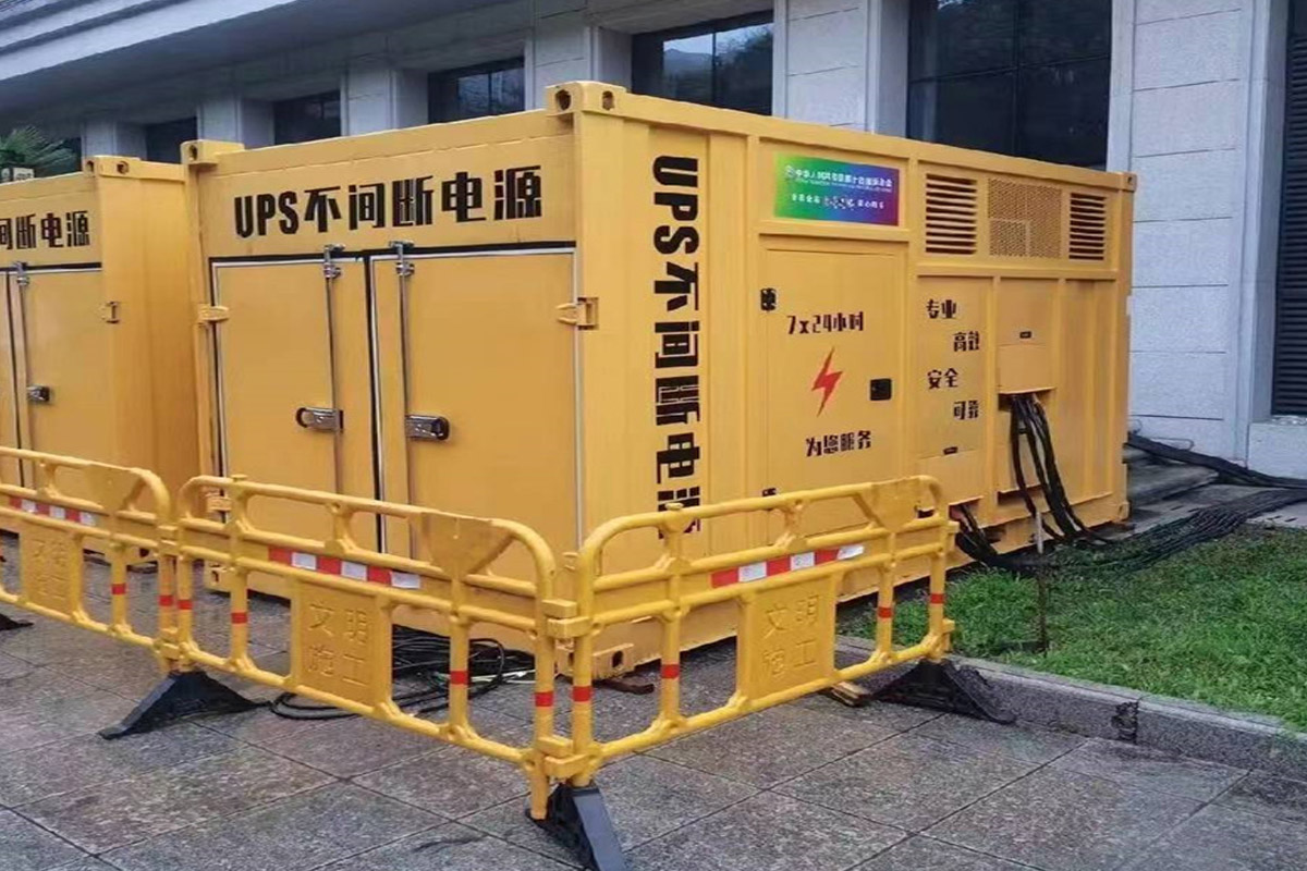 聊城发电机租赁施工现场