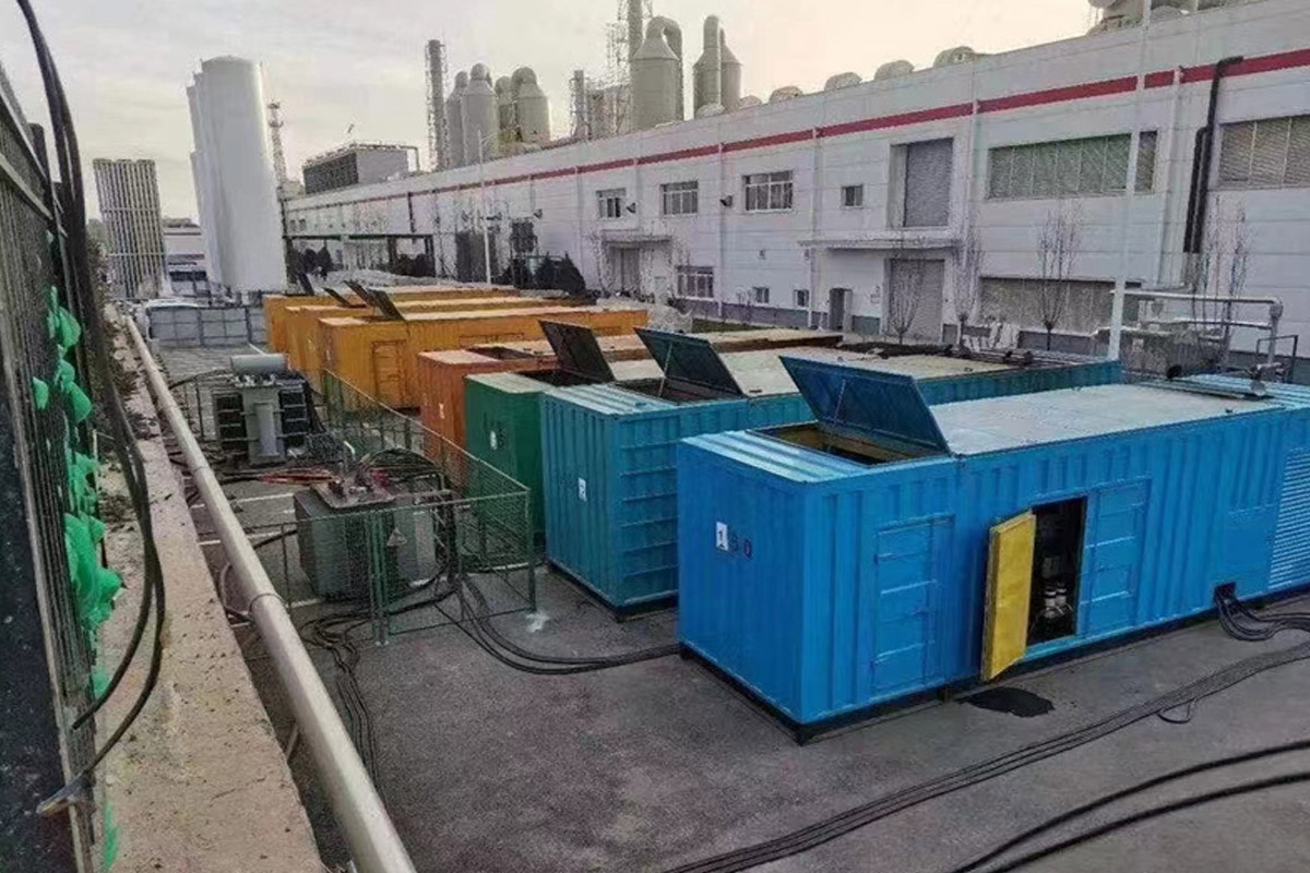 聊城发电机租赁施工现场